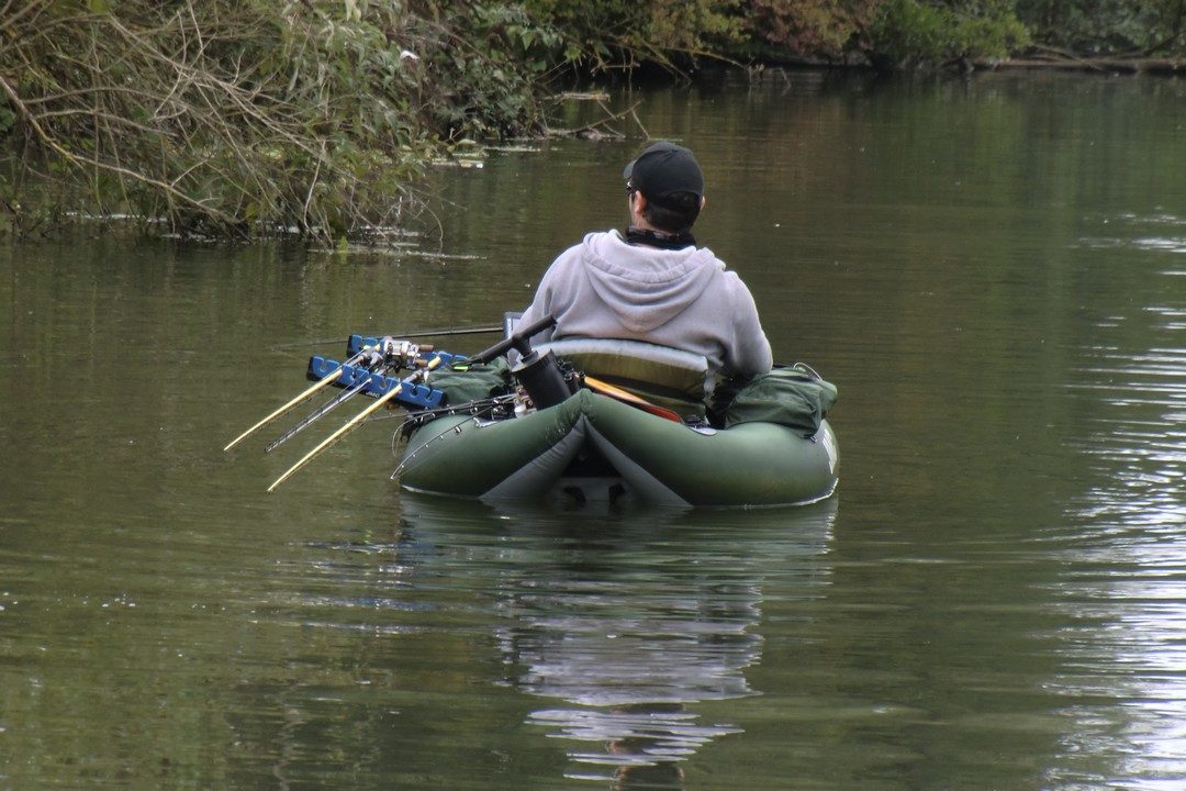 Predator fishing from a float tube