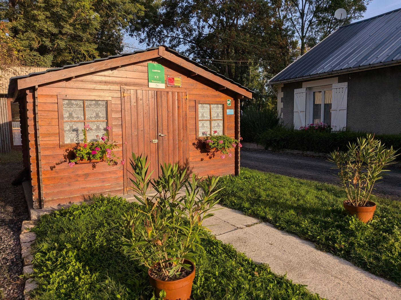 Campsite reception chalet