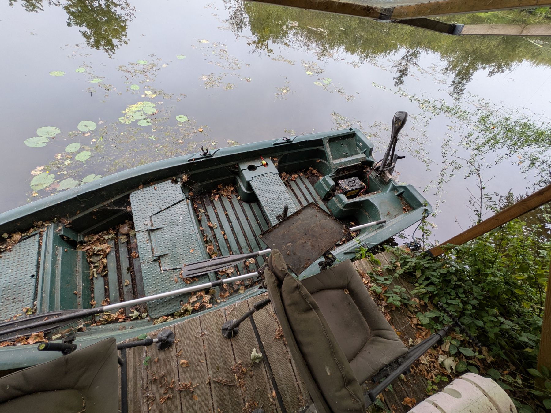 Moored fishing boat
